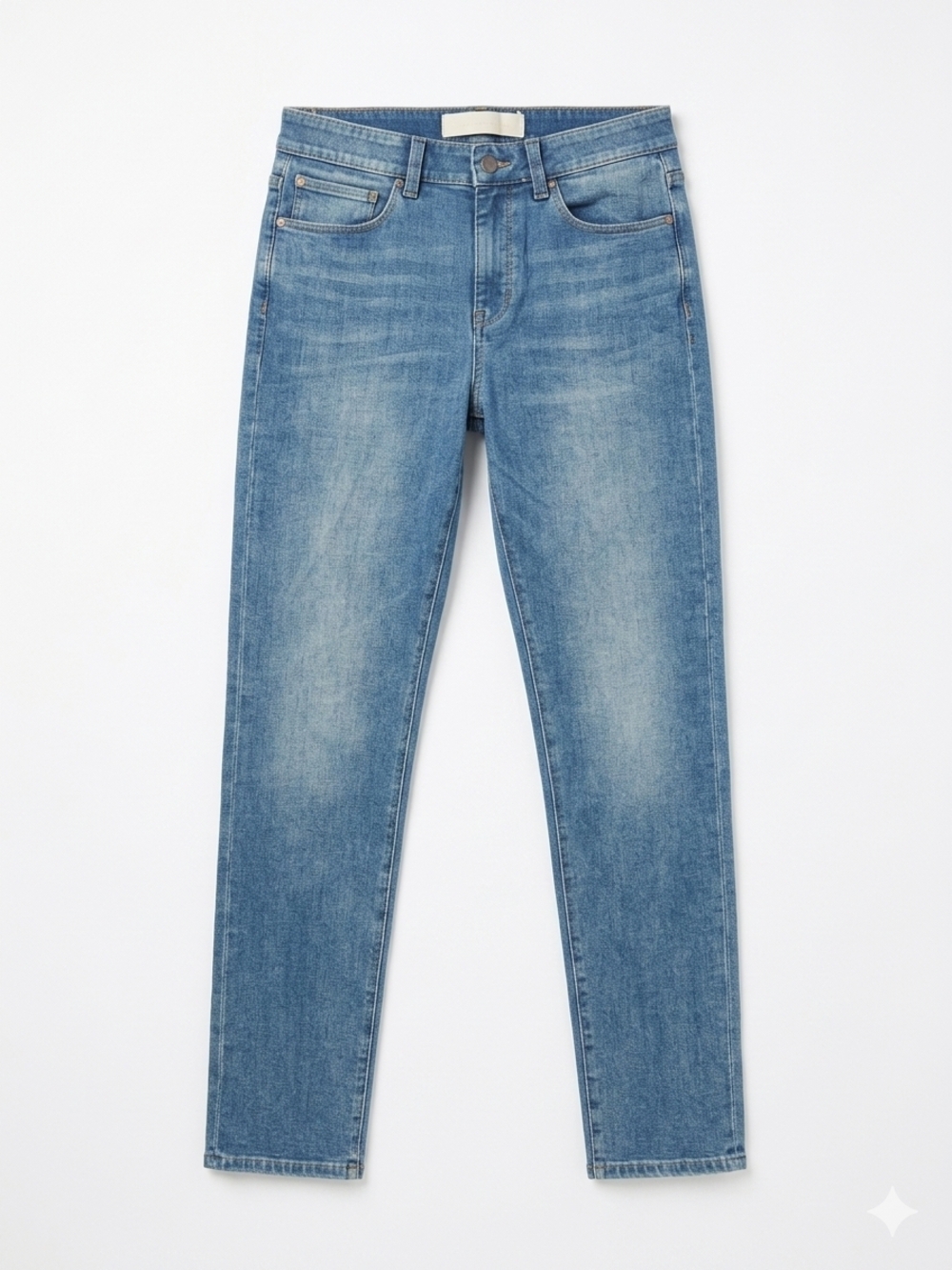 Soft Surroundings Light Blue Slim Straight Jeans Stretch Elastic Waist Pull On 8